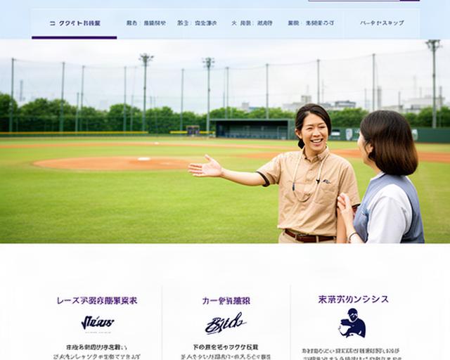 下丸子の野球場でスタッフが利用者を案内している様子